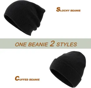 Rosoz Unisex Beanie Winter Knitted Skull Cuffed Soft Warm Hat for Men/Women Slouchy Ski Watch Cap