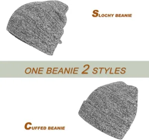 Rosoz Unisex Beanie Winter Knitted Skull Cuffed Soft Warm Hat for Men/Women Slouchy Ski Watch Cap