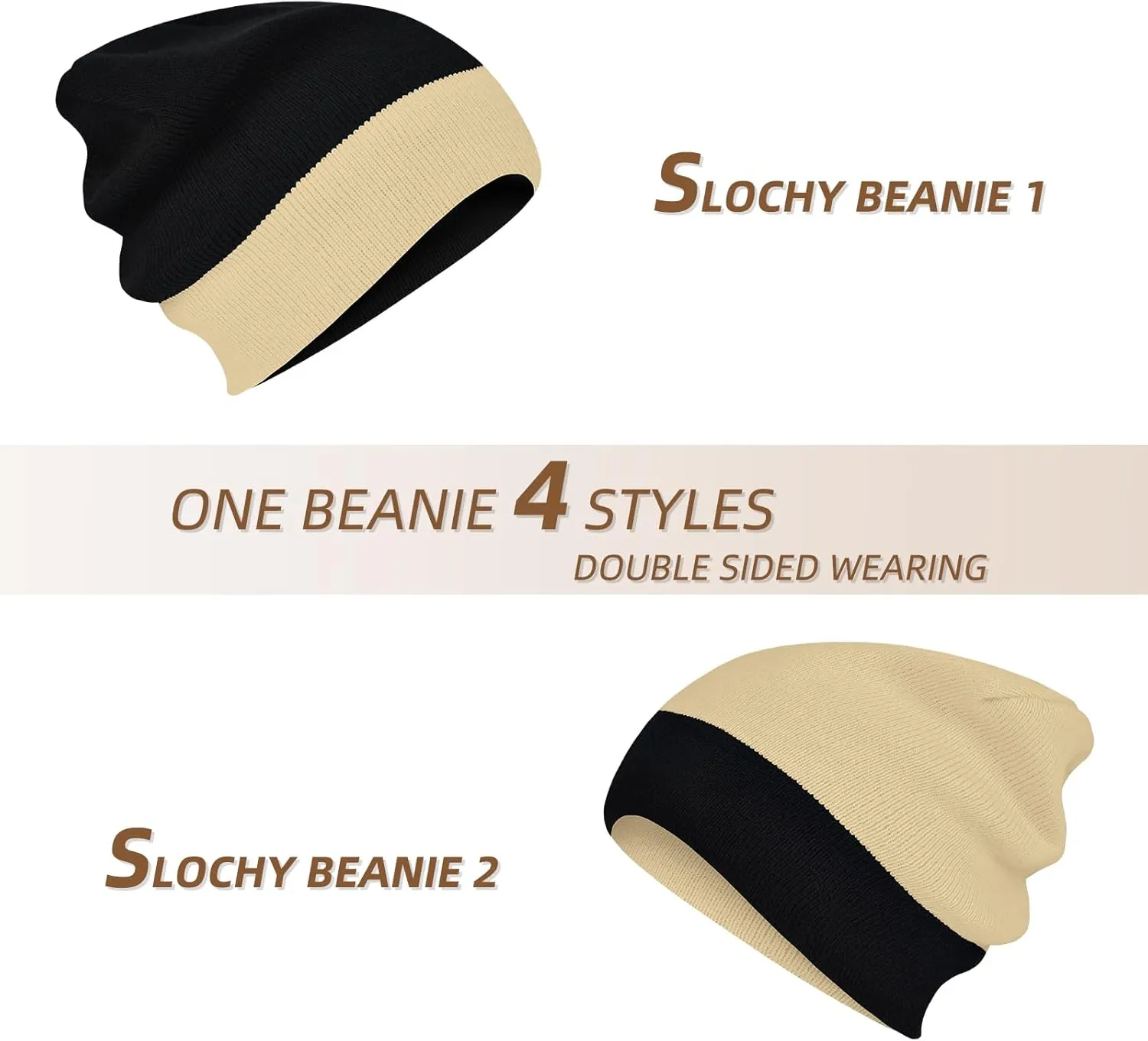 Rosoz Unisex Beanie Winter Knitted Skull Cuffed Soft Warm Hat for Men/Women Slouchy Ski Watch Cap