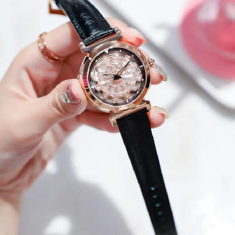 Rotatable Flower Dial Women's Watch