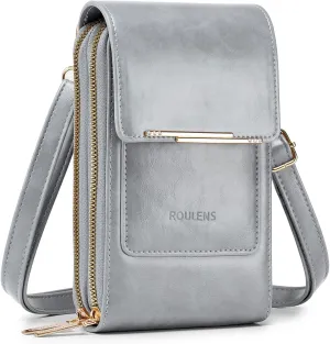 ROULENS Chic Women's Small Crossbody Bag - Sleek Cell Phone Purse with Shoulder Strap, Integrated Wallet and Credit Card Slots for Everyday Elegance