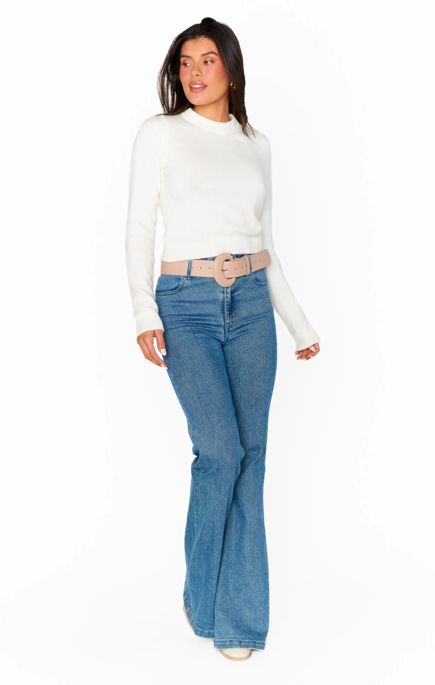 Round Buckle Belt ~ Taupe