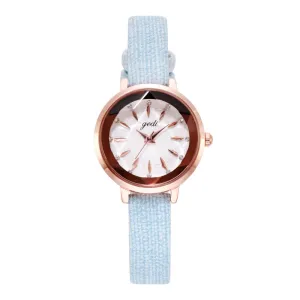 Round Dial Ultra-thin Strap Women's Watch