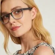 Round Ombre Blue Reading Glasses