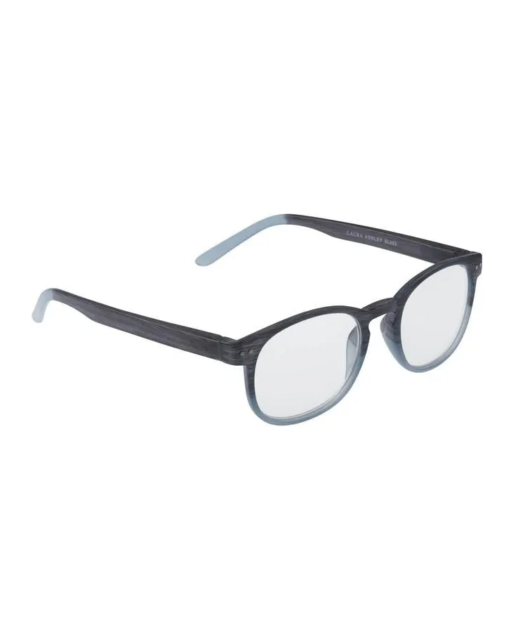 Round Ombre Blue Reading Glasses