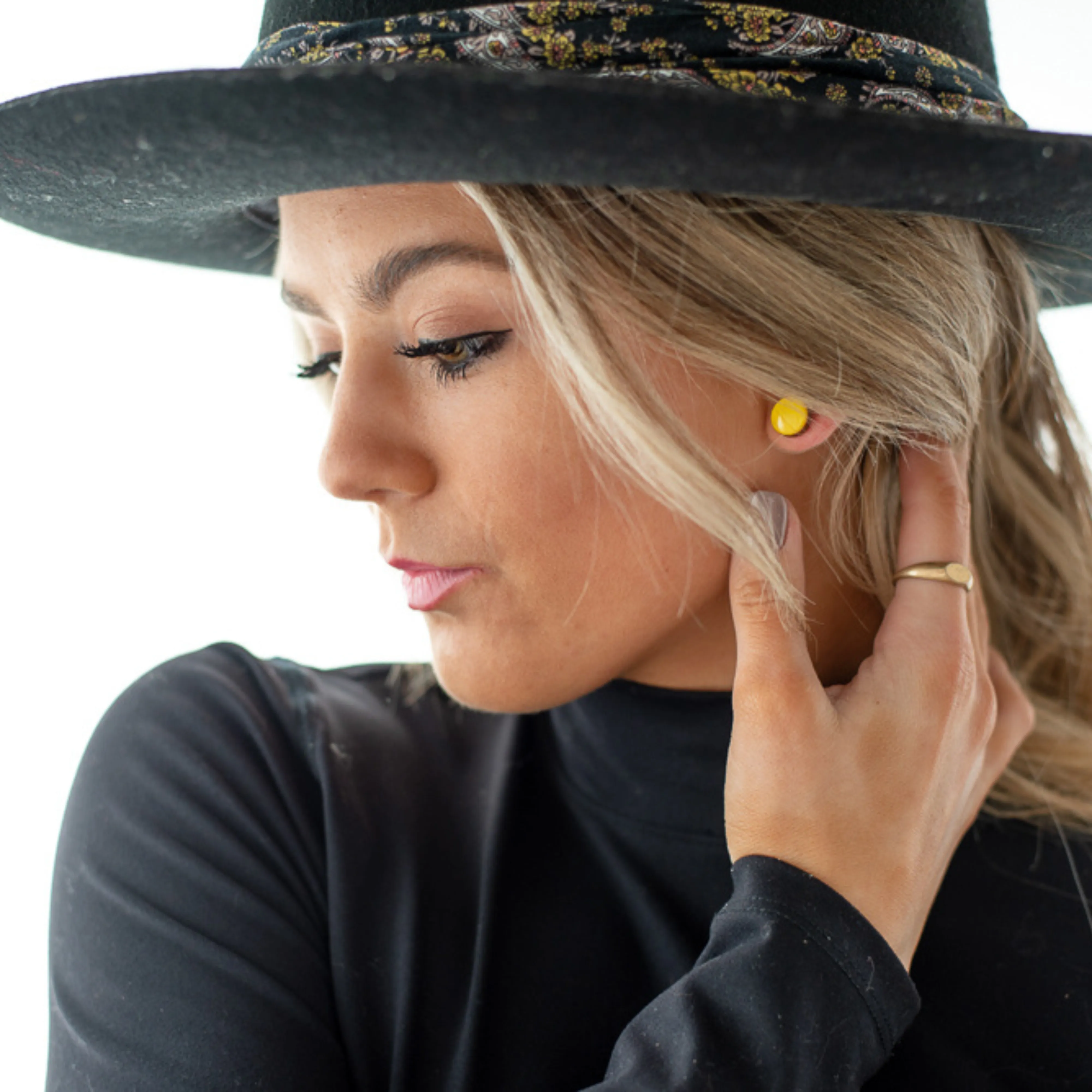 Royal Blue Sparkle Stud Earrings by Candi Cove Designs