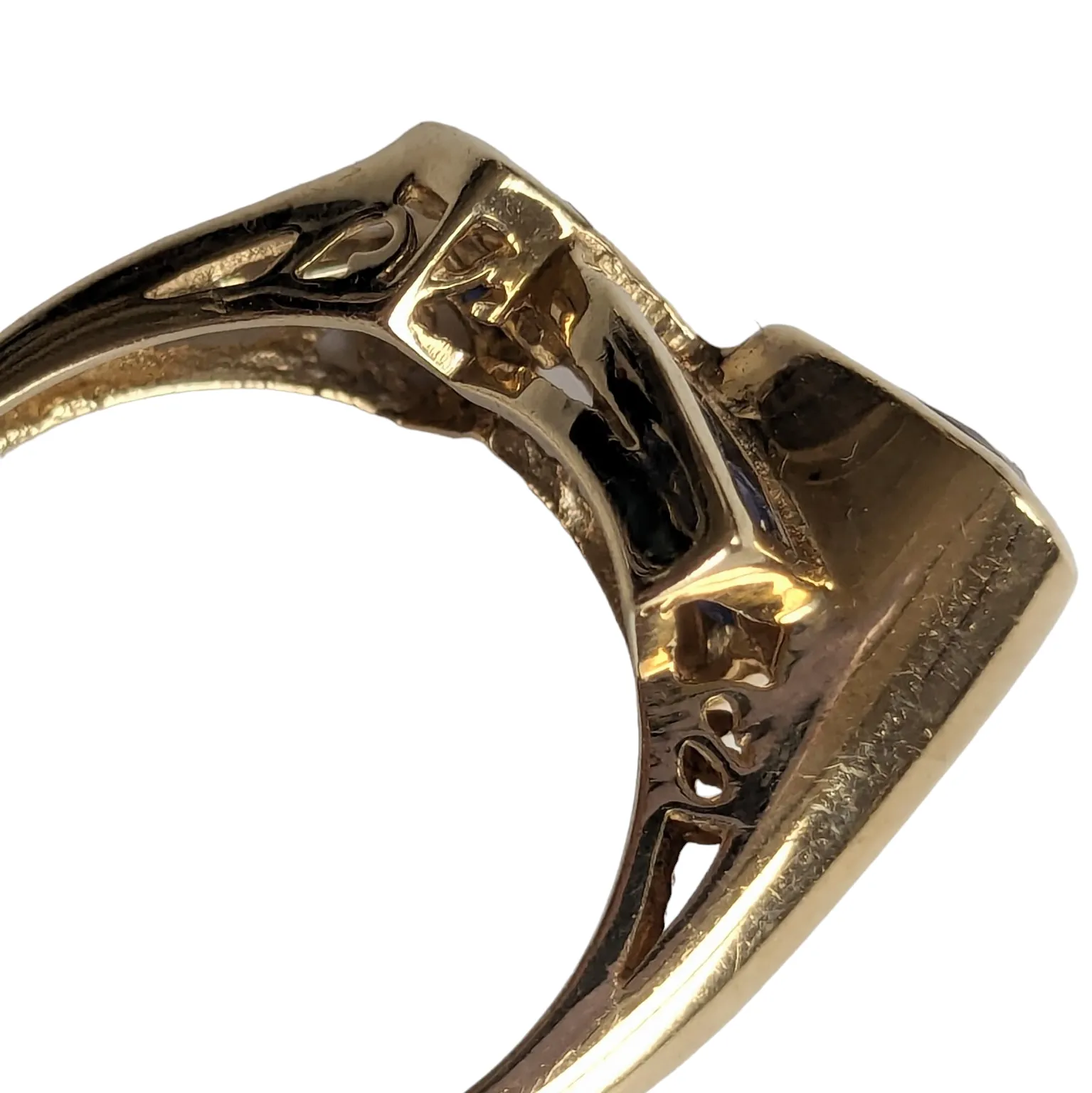 Ruby and Sapphire 10K Gold Ring Size 7