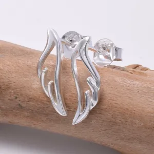 S683 - 925 silver angel wing stud earrings