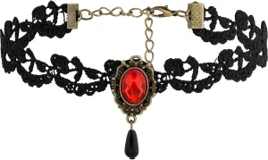 Sacina Black Rhinestone Victorian Choker, Velvet Black Gothic Choker Necklace, Costume Christmas Jewelry Gifts for Women