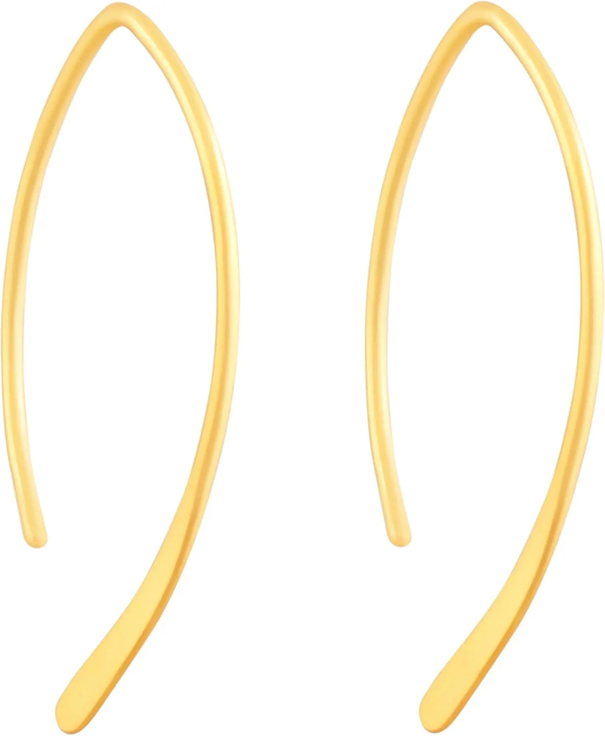 Sacina Gold-tone Dainty Threader Dangle Small Spiral Earrings for Women, Minimalist Simple Earrings, Christmas Jewelry Gift for Women