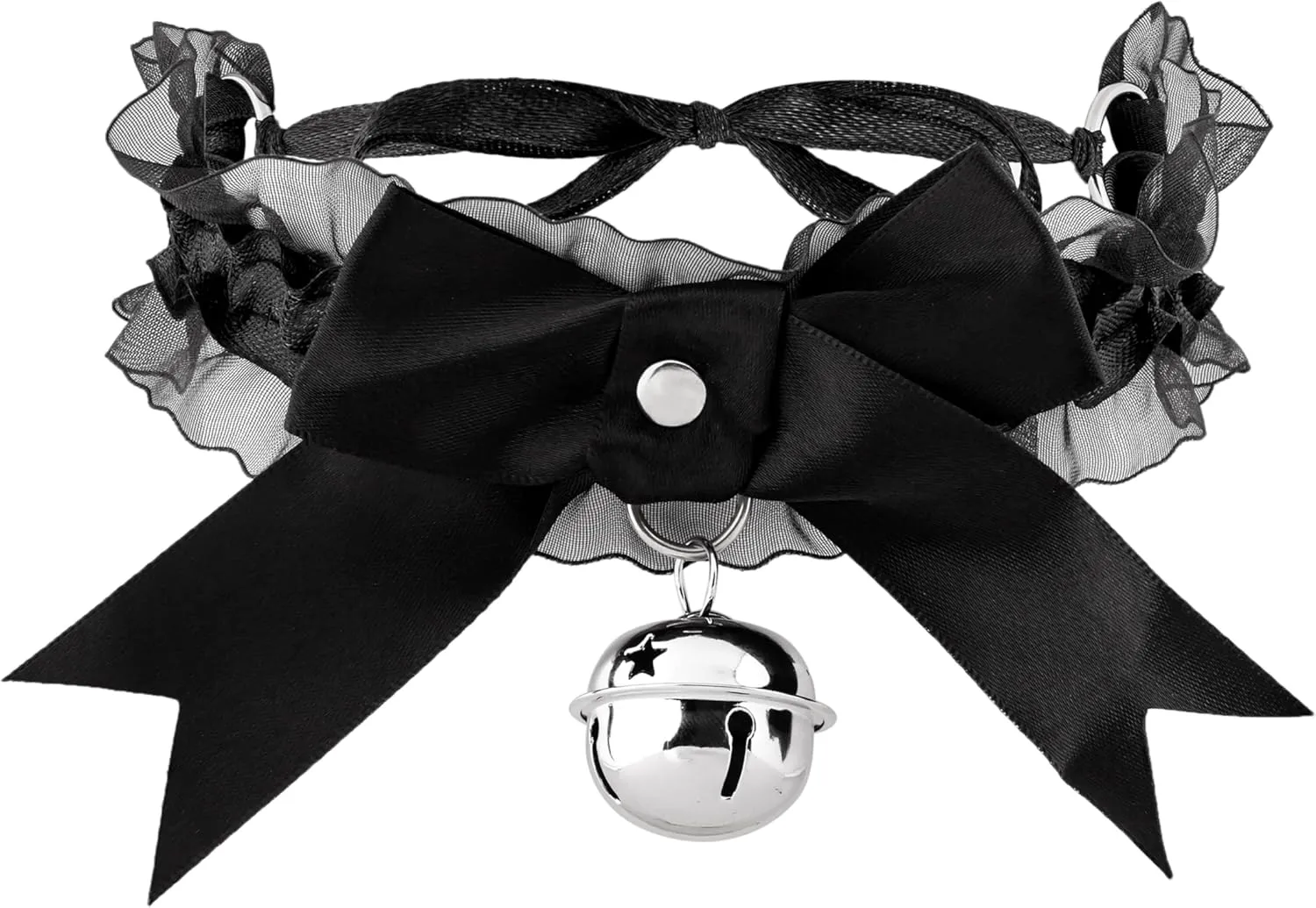 Sacina Gothic Black Lace Bell Choker, Black Choker, Gothic Vintage Necklace, Goth Jewelry, Christmas Jewelry Gift for Women