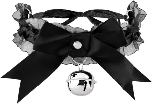 Sacina Gothic Black Lace Bell Choker, Black Choker, Gothic Vintage Necklace, Goth Jewelry, Christmas Jewelry Gift for Women