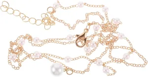 SAFIGLE Double-layer Pearl Necklace for Women Gold Pendant Stylish and Elegant Jewelry Set