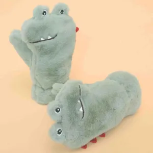 Sage Kids Toothy Dino Fluffy Mittens