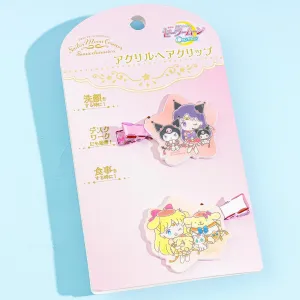 Sailor Moon Cosmos x Sanrio Characters Acrylic Hair Clip - Sailor Mars & Sailor Venus