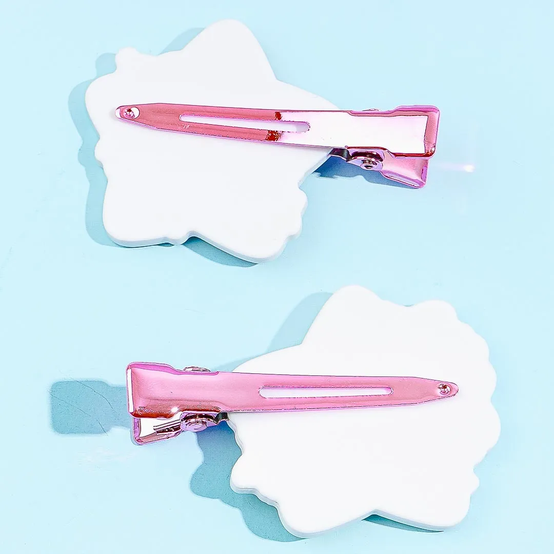 Sailor Moon Cosmos x Sanrio Characters Acrylic Hair Clip - Sailor Mars & Sailor Venus