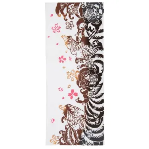 Sakura and Tsuru Cotton Japanese Tenugui