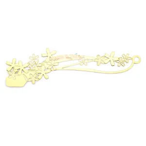 Sakura Branch Metal Gold Foil Resin Oval Backing (2 pieces)