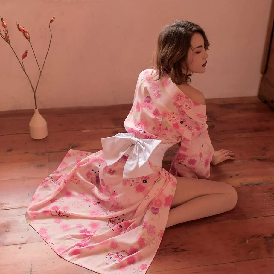 Sakura Lingerie Set - Cute Sexy Japanese Sleepwear with Belt