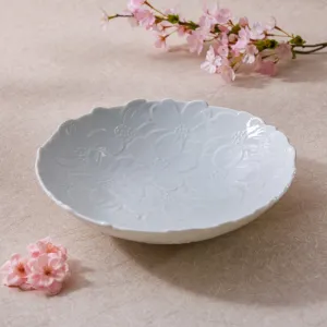 Sakura White Porcelain Plate