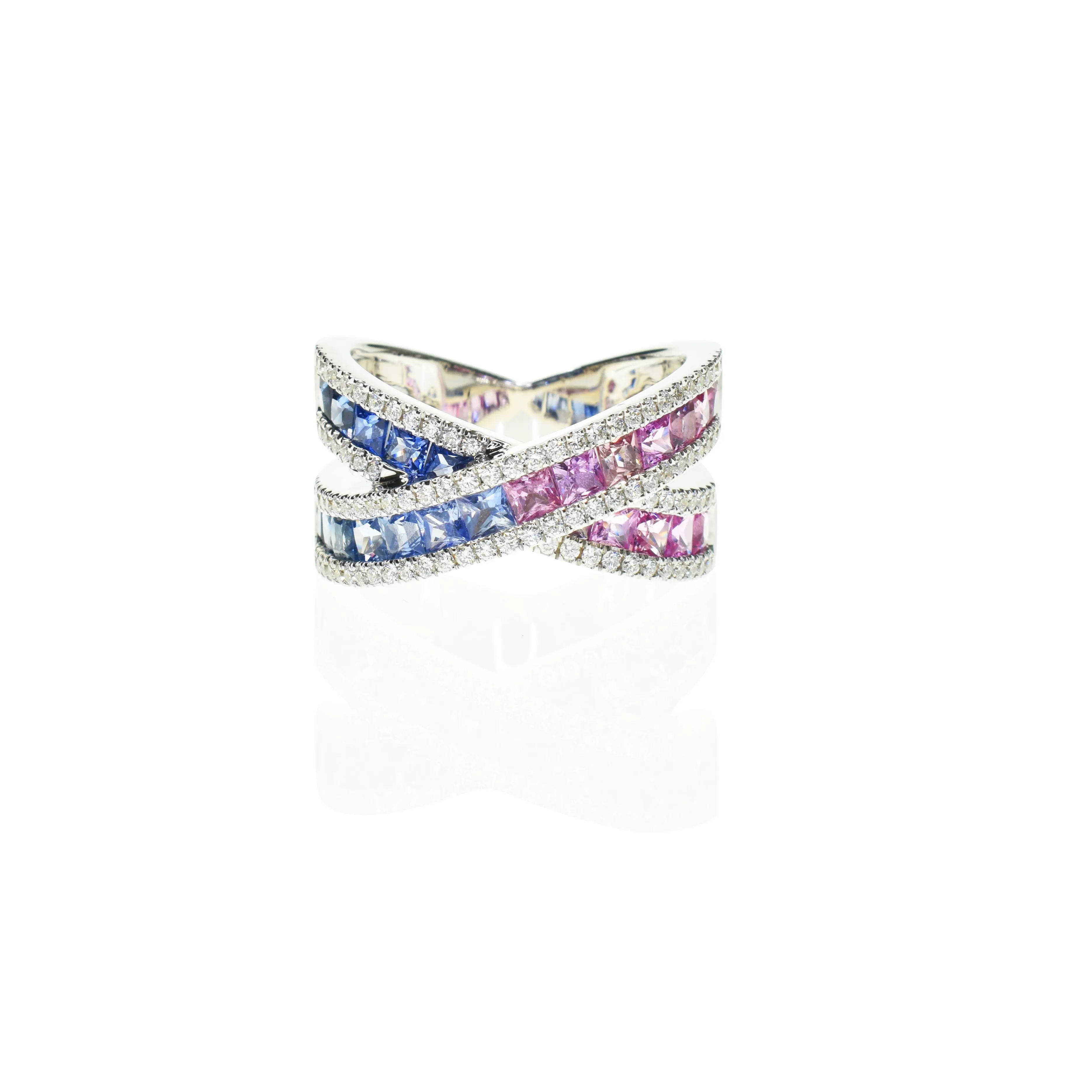 Sapphire Crossover Ring