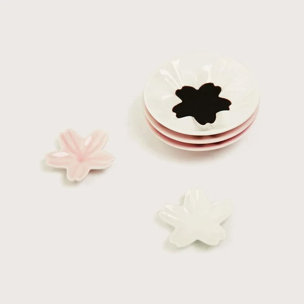 Sauce Plate and Chopstick Holder Set Sakura ( 2 colors)
