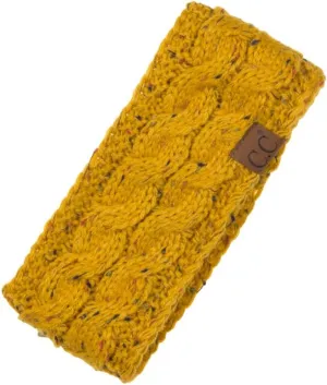 ScarvesMe Womens Confetti Sherpa Lined Winter Cable Knit Headband Headwrap