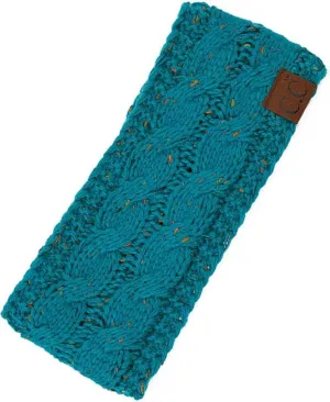 ScarvesMe Womens Confetti Sherpa Lined Winter Cable Knit Headband Headwrap