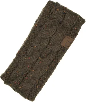 ScarvesMe Womens Confetti Sherpa Lined Winter Cable Knit Headband Headwrap
