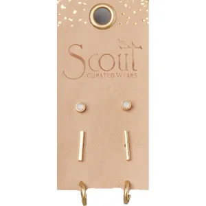 SCOUT SCARLETT STUD TRIO GOLD
