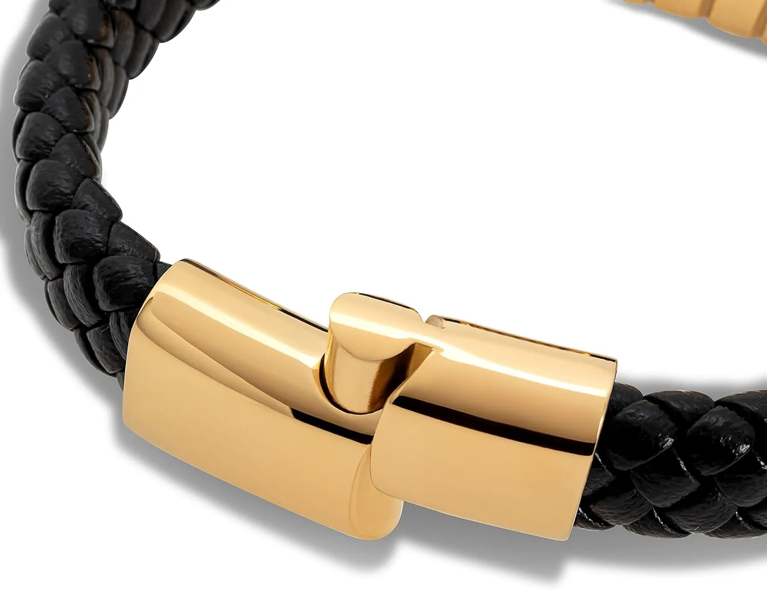 SERASAR Premium Leather Bracelet Men | Stainless Steel Magnetic Clasp | Three Colors | Jewelry Box Included