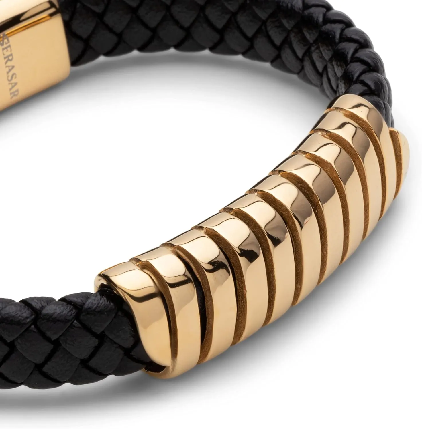 SERASAR Premium Leather Bracelet Men | Stainless Steel Magnetic Clasp | Three Colors | Jewelry Box Included