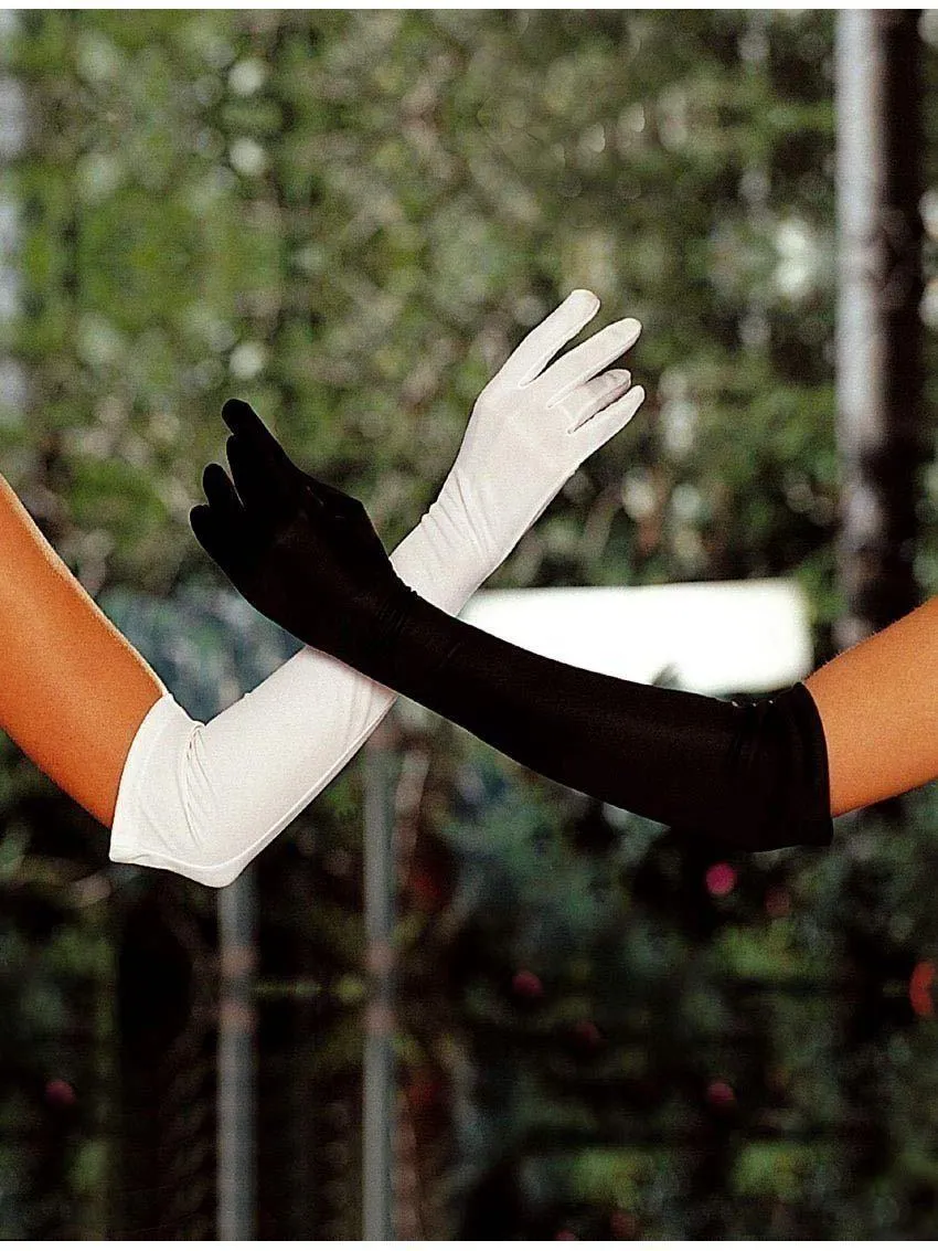 Shirley of Hollywood SOH-219 The elbow-length Satin Opera Gloves