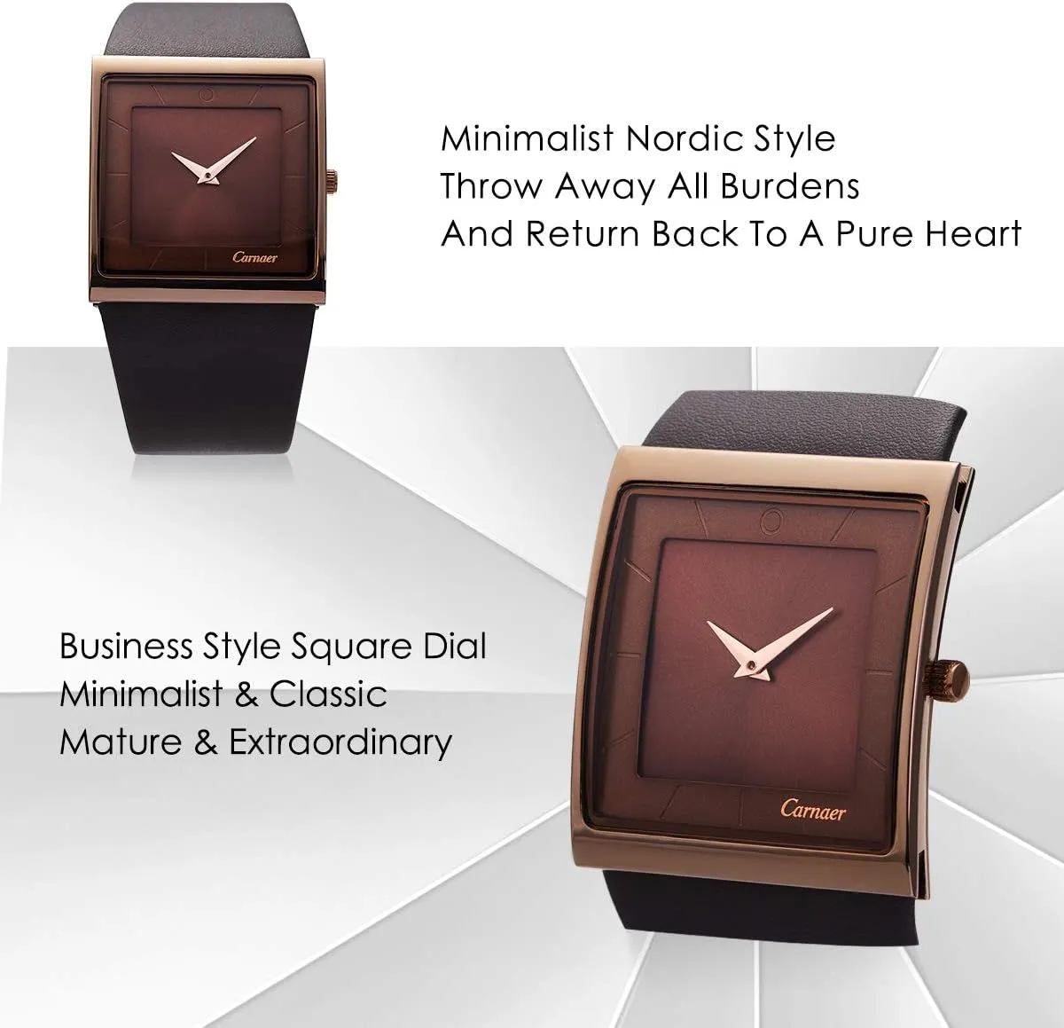 SIBOSUN Mens Watch Men's Square Watches for Men Fashion Minimalist Quartz Wrist Square Watches