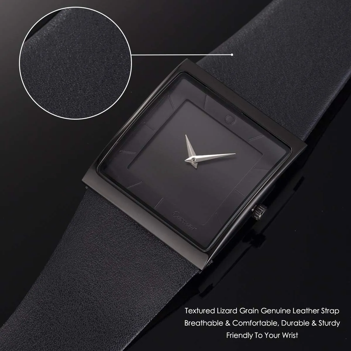 SIBOSUN Mens Watch Men's Square Watches for Men Fashion Minimalist Quartz Wrist Square Watches