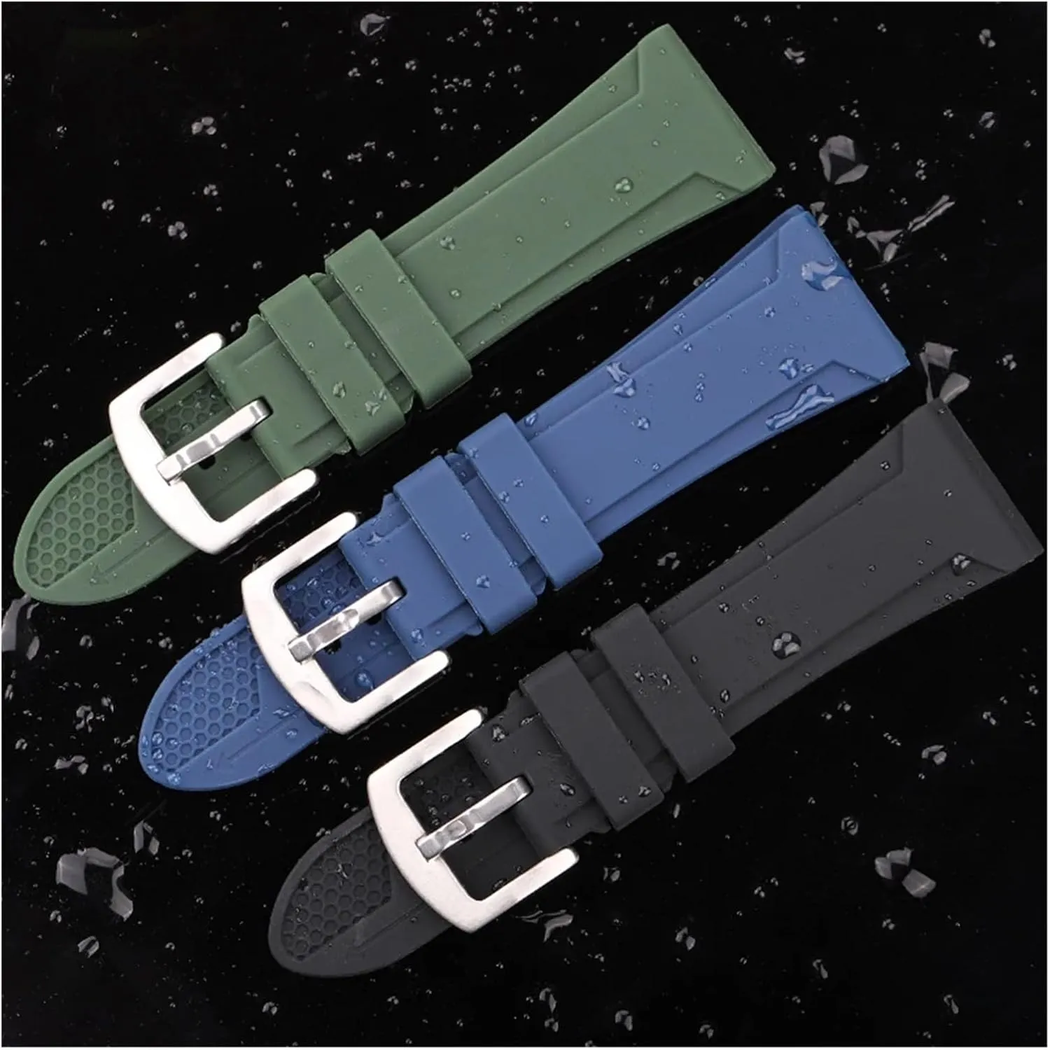 Silicone Watchband Bracelet 4 Strap 22mm 24mm 26mm Women Men Soft Rubber Smart Watch Band Accessories