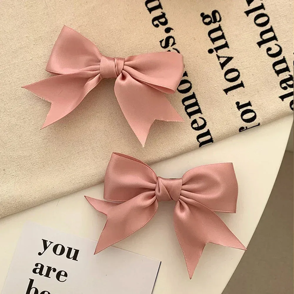 Silk Ribbon Bow Hair Clips