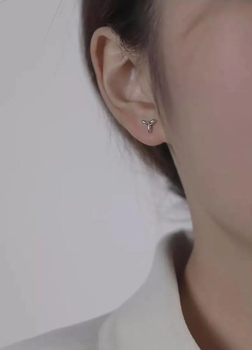 Silver Olive Leaf Earrings Minimalist Earrings Cute Earrings