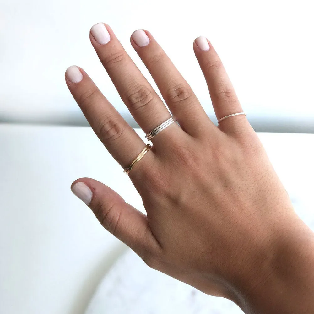 Silver Stacking Ring - Set of 3