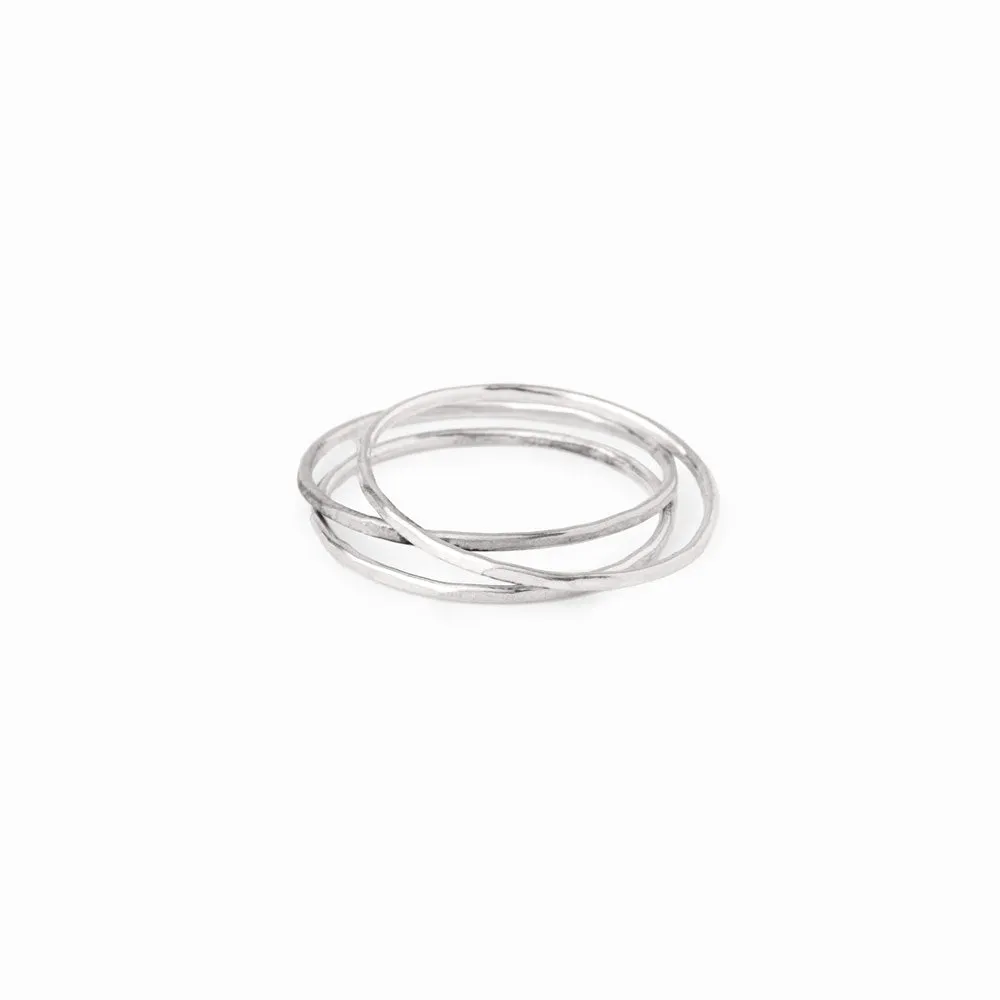 Silver Stacking Ring - Set of 3