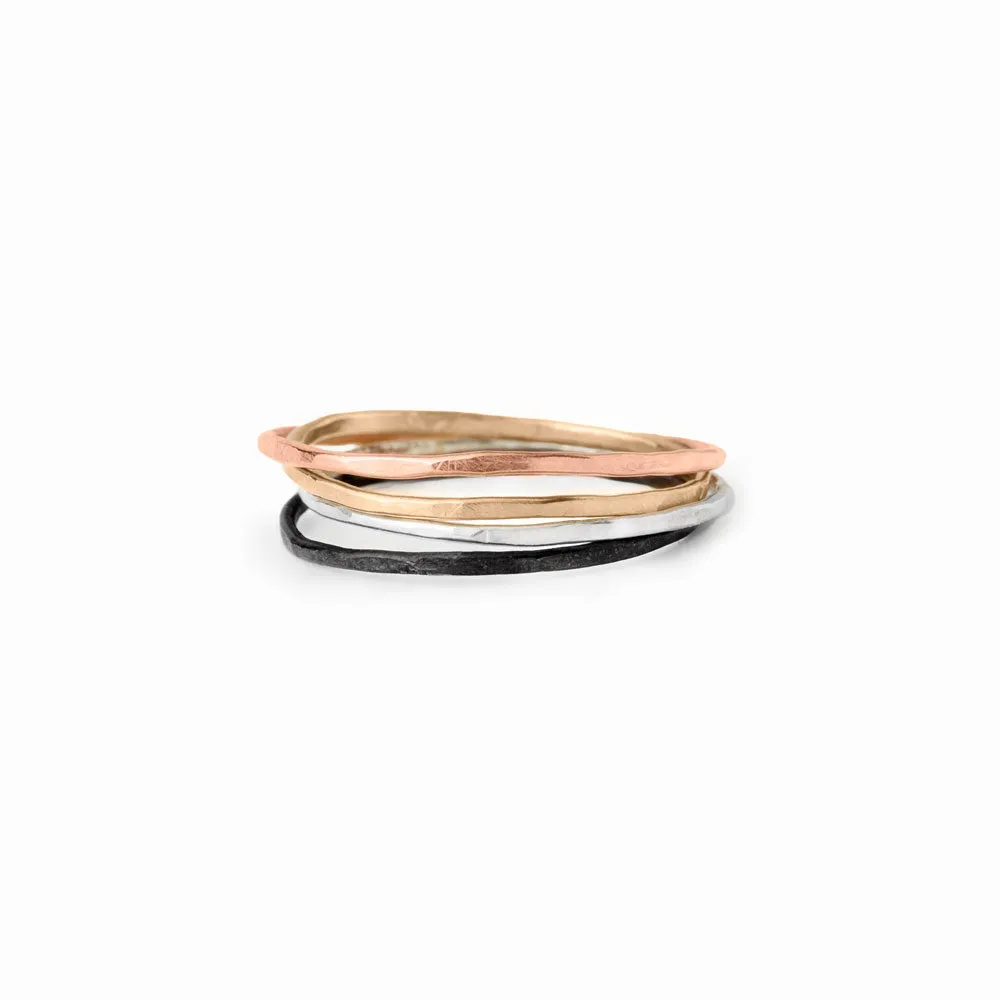 Silver Stacking Ring - Set of 3