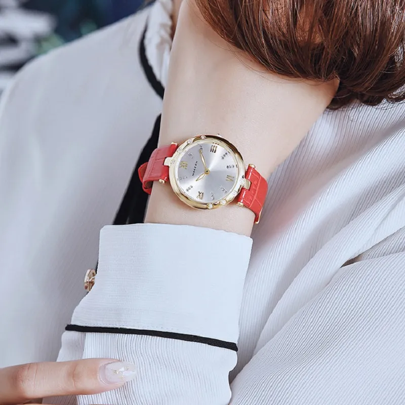 Simple Dial With Rhinestone Scale Women's Watch