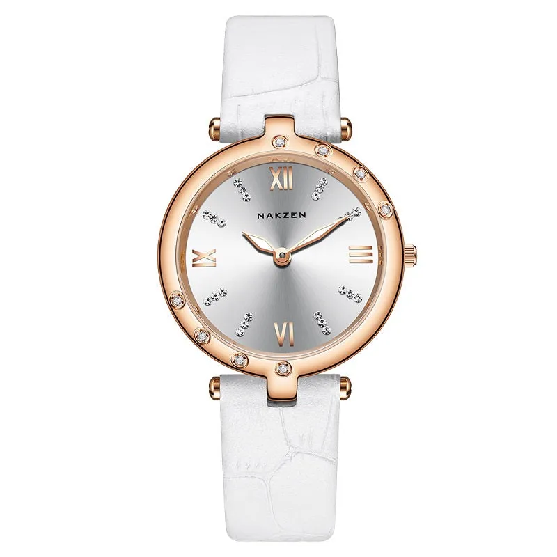 Simple Dial With Rhinestone Scale Women's Watch