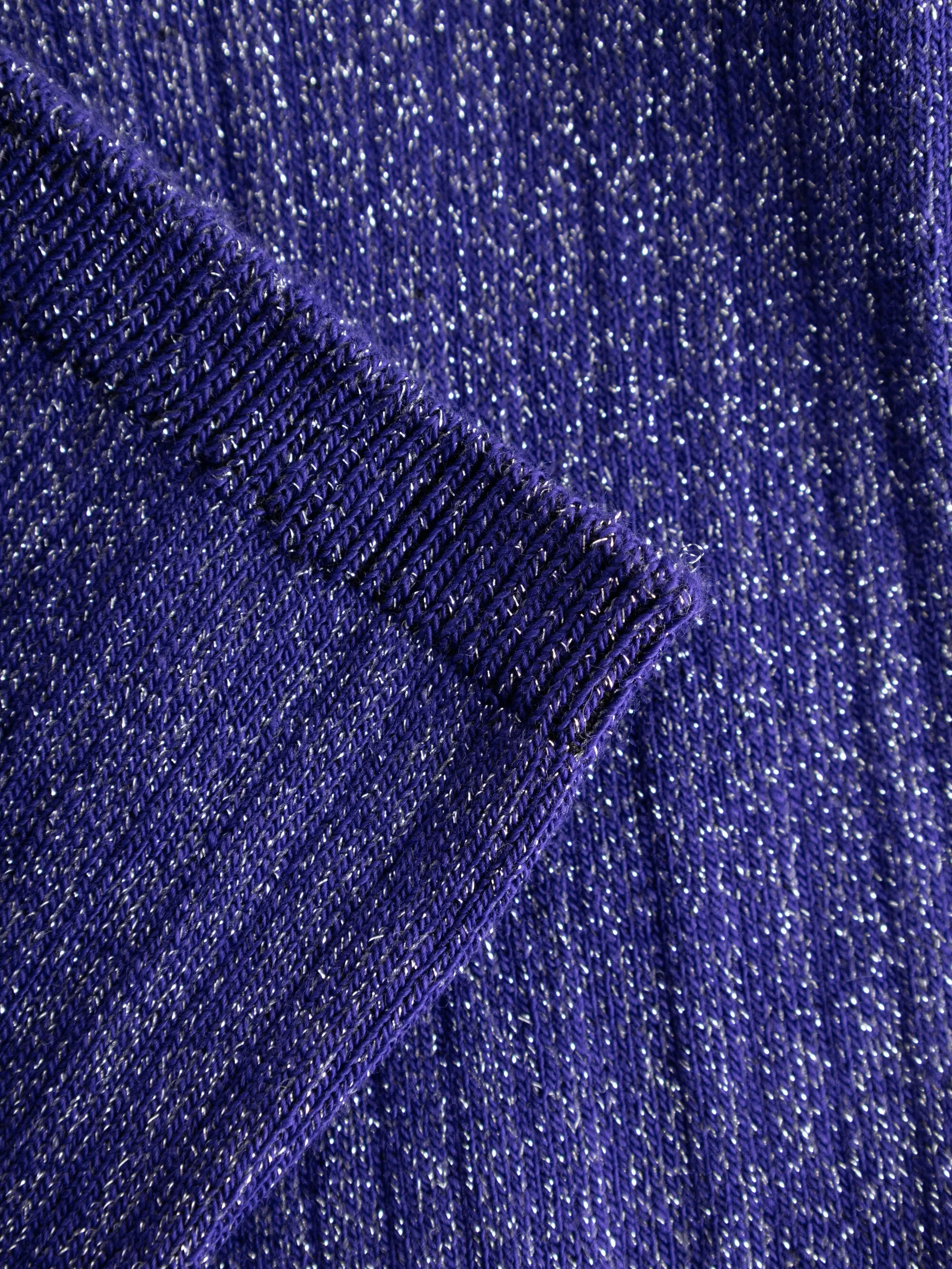 Single pack Rib lurex socks - Deep Purple