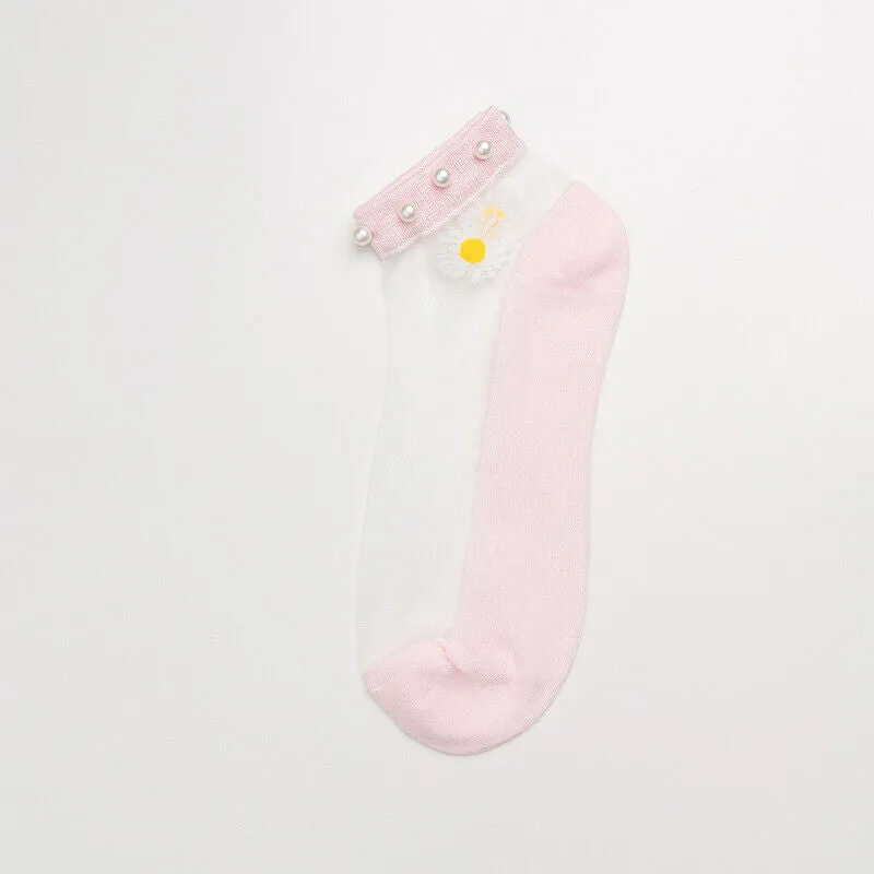 Sisters Matter Daisy and Pearl Socks - Silk Lace