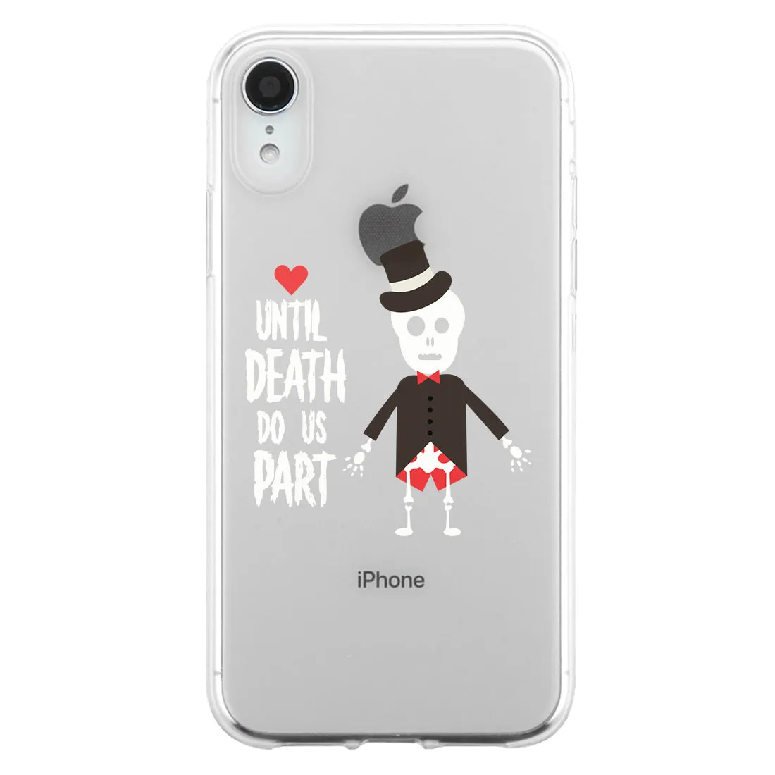 Skeleton Wedding Couple Matching Phone Cases Whimsical Halloween