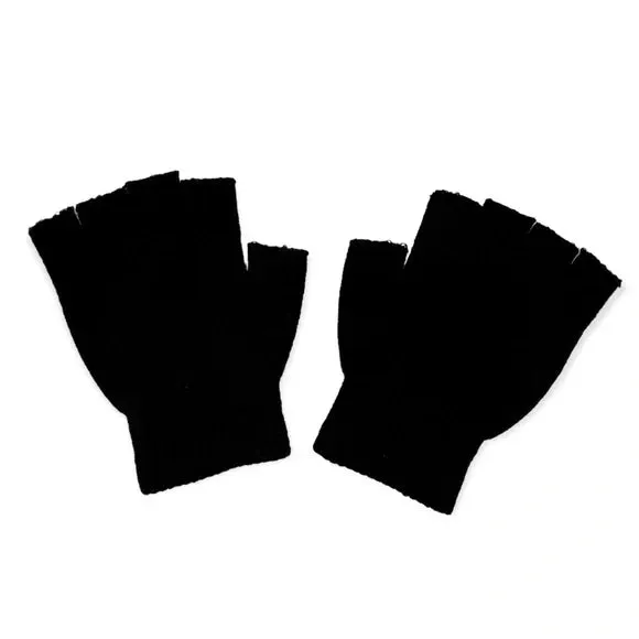 Skulls Glow Mask Moto Short Knitted Gloves
