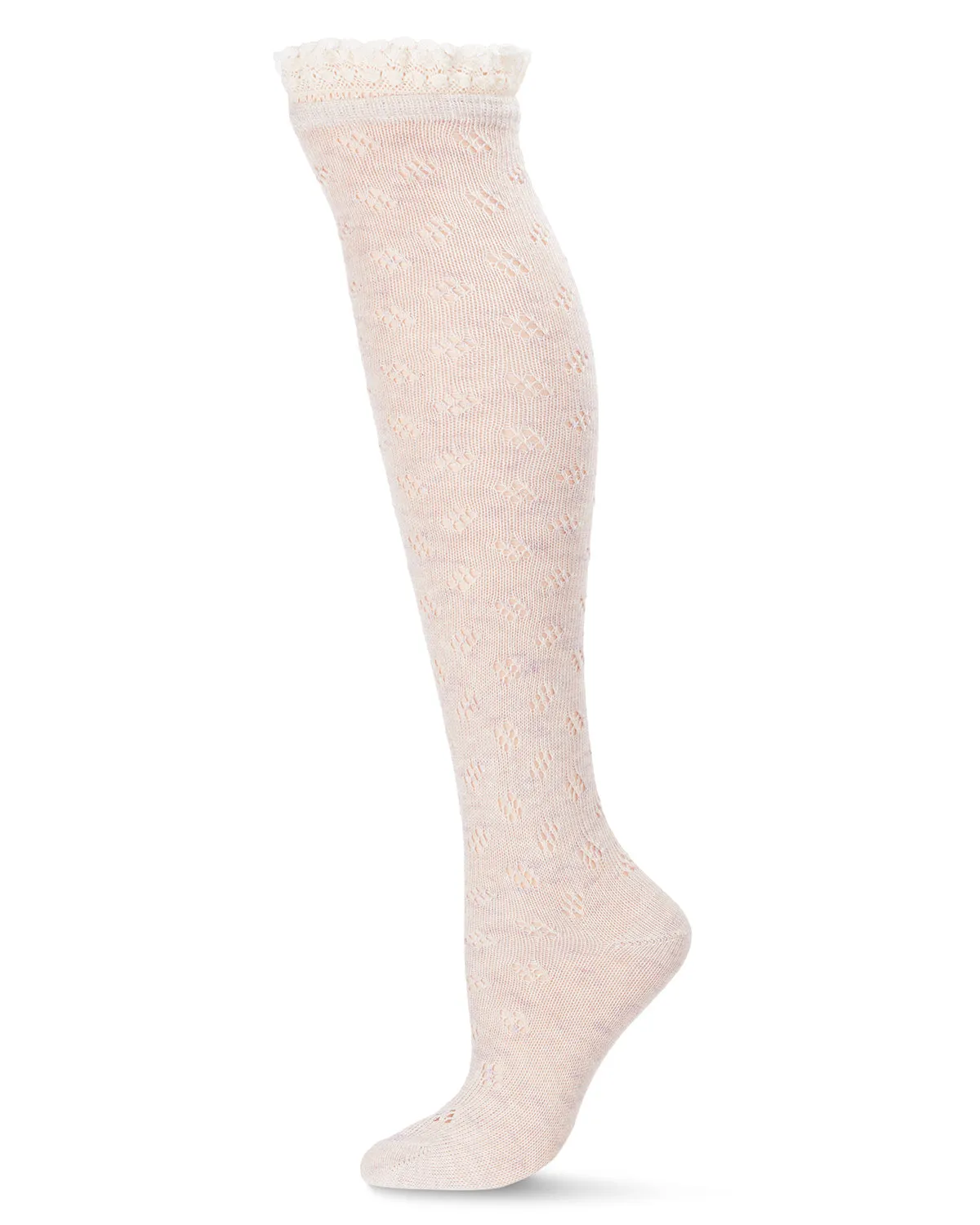 Slanted Class Combed Cotton Over The Knee Sock