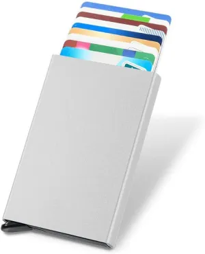 Slim Wallet with RFID Blocking Credit Card Holder Minimalist Smart Wallet for Men Pop Up Wallet Automatic Slim Credit Card Holder (Color : Silver)