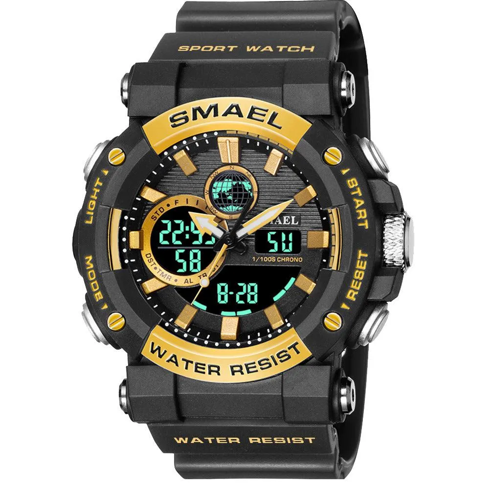 SMAEL Multifunctional Waterproof Analog Digital Watch For Men 8048